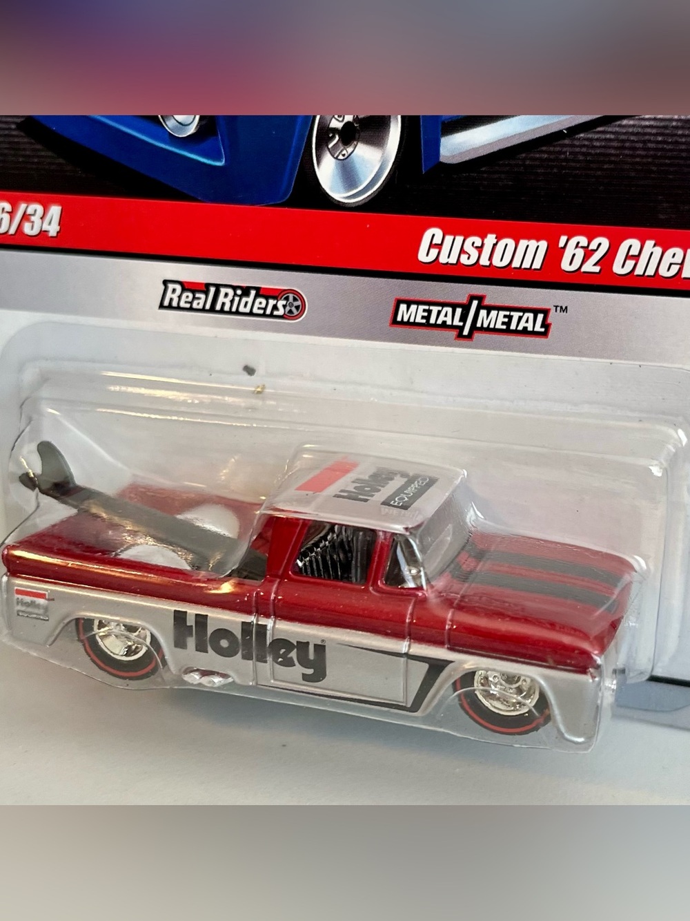 Hot Wheels Delivery Slick Rides Custom '62 Chevy Truck (red and silver) Holley